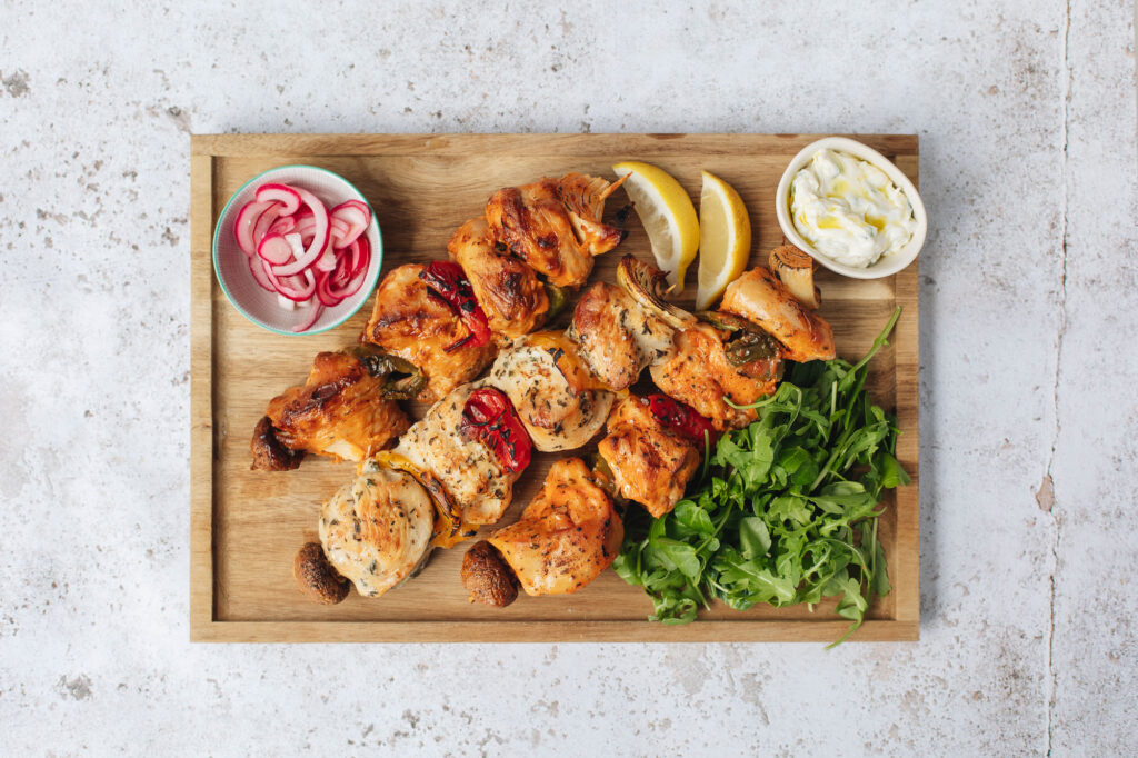 Chicken Kebabs on a Skewer – Garlic & Herbs / Piri-Piri / Mexican Chilli / BBQ